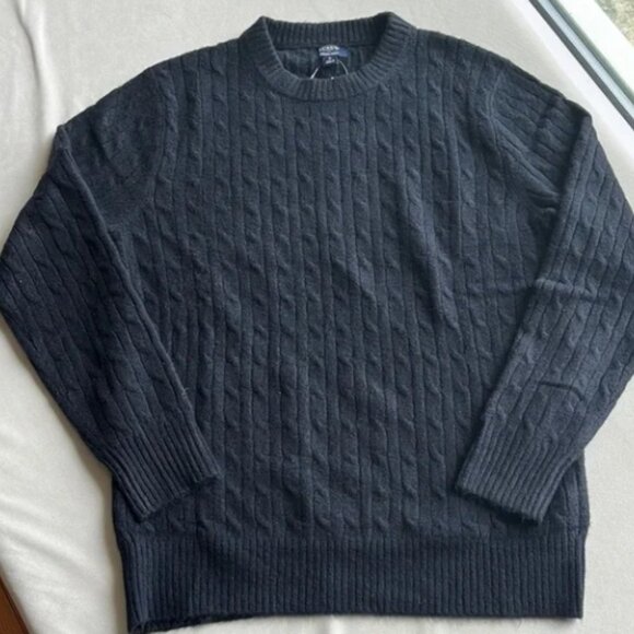 Jcrew Men’s Cable crewneck sweater in extra-soft yarn - Picture 1 of 5
